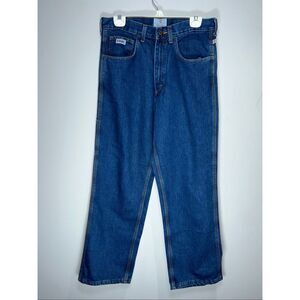 Tyndale FRMC flame-resistant denim jeans with a relaxed fit size 33x30